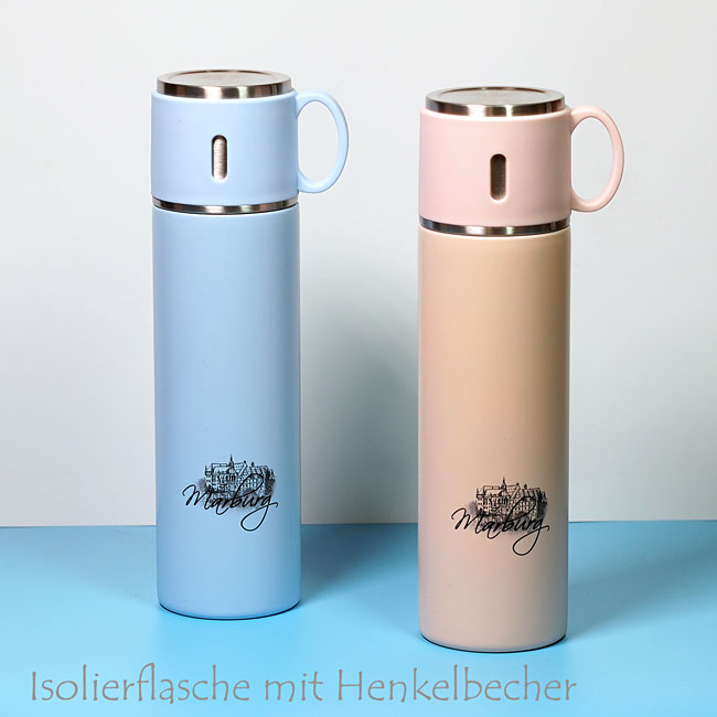Trinkflasche mit Henkelbecher - Marburg-Impressionen.de