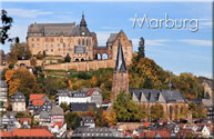 Marburg Kühlschrankmagnet Pfarrkirche-Schloss