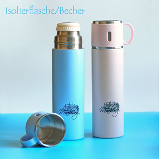 Isolierflasche mit Henkelbecher - Marburg-Impresssionen.de